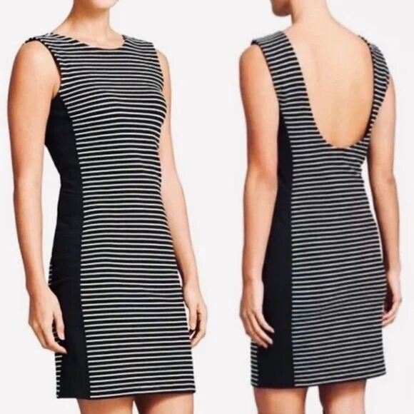 NWT Athleta Mala Black/White Striped Dress - Size: Small - Picture 8 of 8